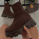 Women's Casual Thick-Soled Knitted Socks Boots - AM APPAREL