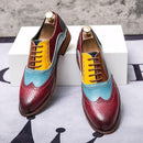 YRL Men's Multi Color PU Leather Oxfords - AM APPAREL