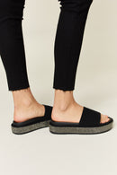 Sandales à plateforme et bout ouvert avec strass Forever Link