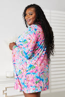 Cardigan fleuri à manches longues ouvert sur le devant Double Take