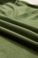 Robe à manches courtes crantée et nervurée