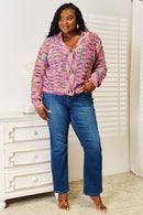 Cardigan tissé à manches longues et col en V droit