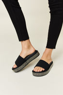 Sandales à plateforme et bout ouvert avec strass Forever Link