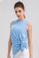 Débardeur fendu à col rond