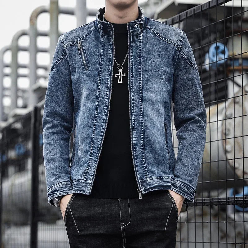 Men's Winter Slim Fit Korean Denim Jacket