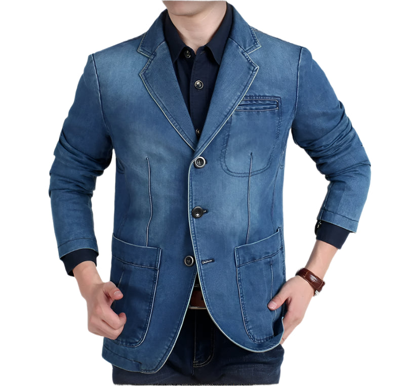 Men's Casual Denim Suit Jacket