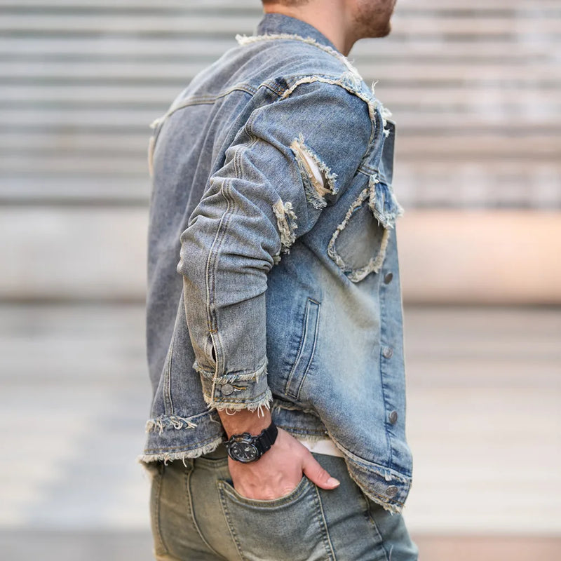 Men's Autumn Streetwear Slim Fit Denim Jacket