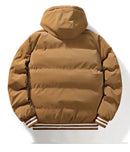 FAST Abrigo bordado con capucha de invierno para hombre 