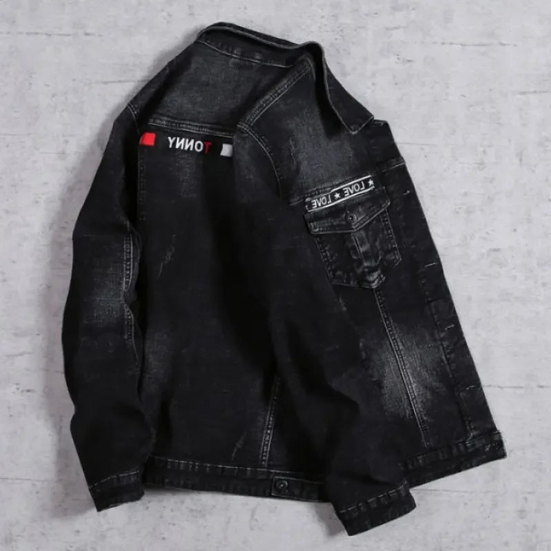 Men's Spring Casual Korean Slim Denim Jacket