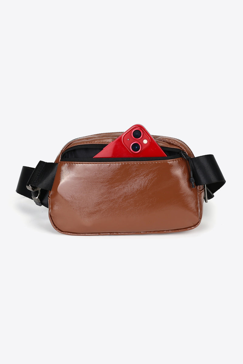 Bolso bandolera con correa ajustable de cuero PU