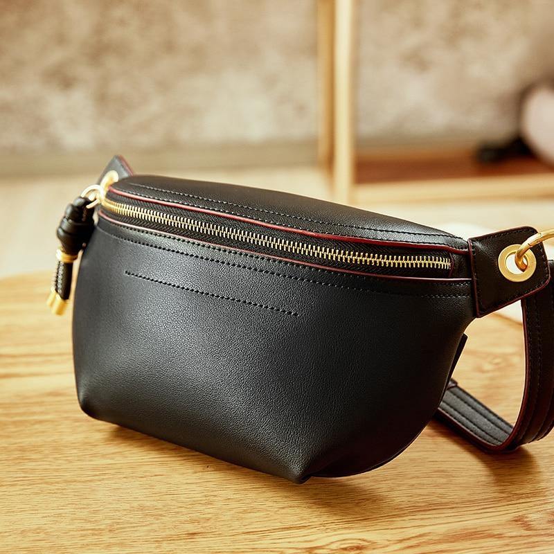 100% Genuine Leather Designer Waist Bags - AM APPAREL