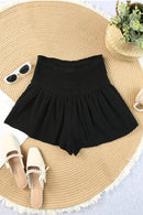 Shorts culotte con cintura fruncida