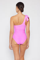 Marina West Swim Vacay Mode Maillot de bain une épaule en rose œillet