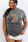 Simply Love Simply Love Full Size LIFE IS BETTER WITH DOGS Graphic Cotton Tee
