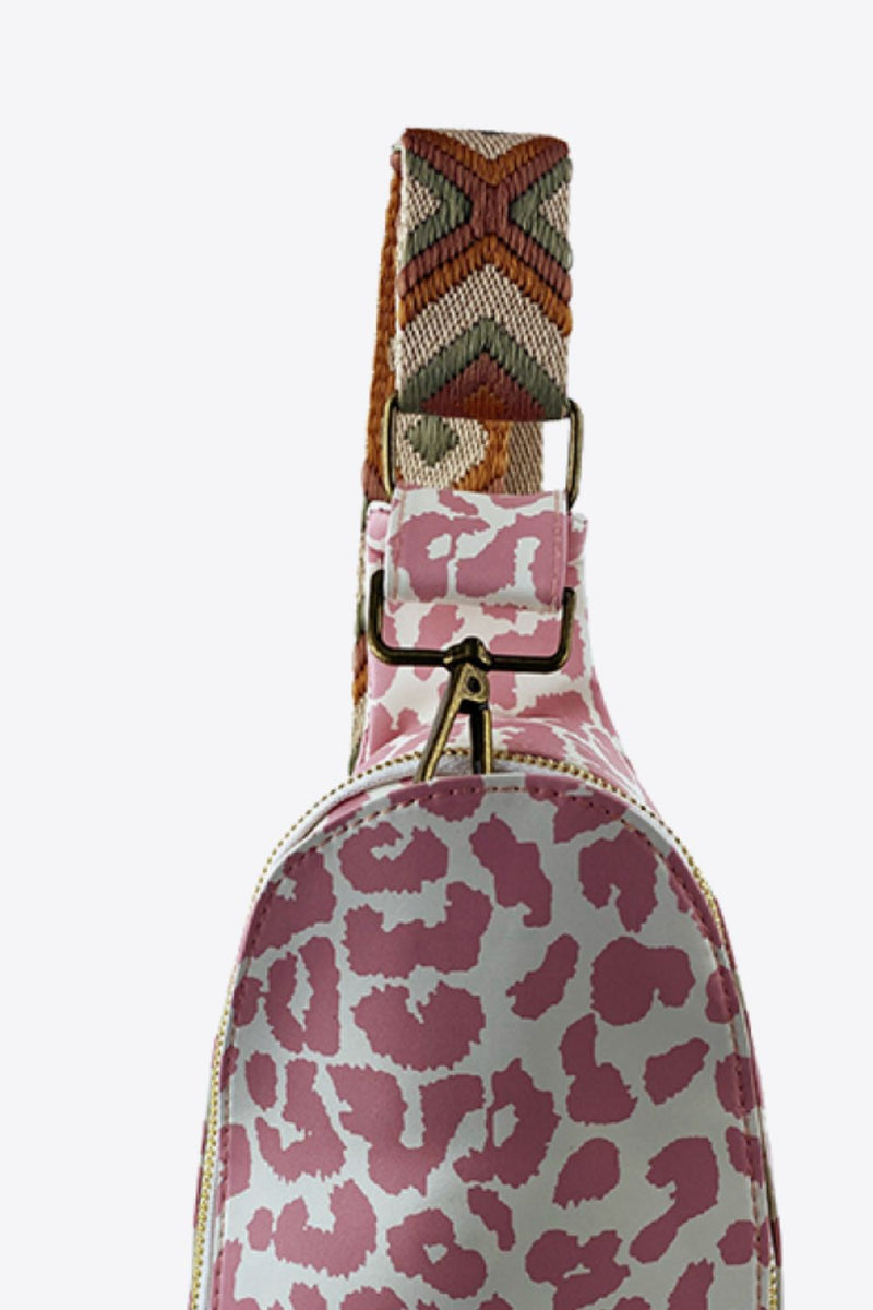 Printed PU Leather Sling Bag