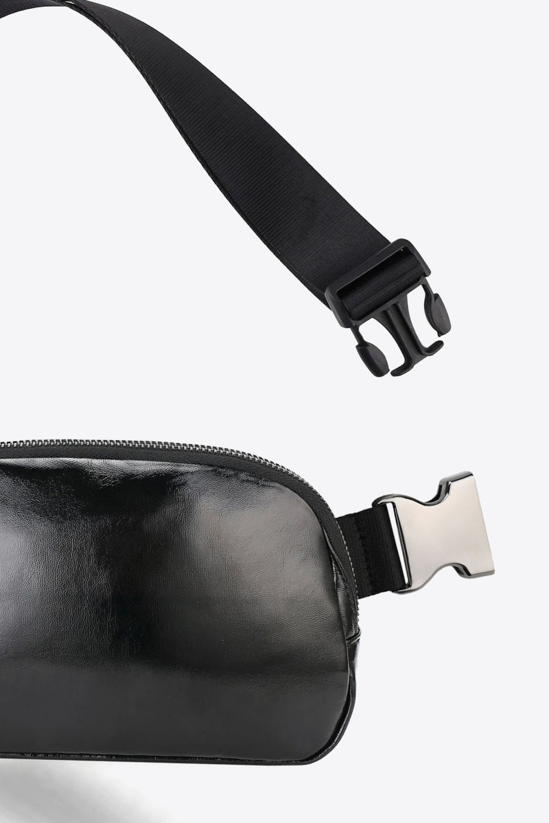 PU Leather Adjustable Strap Sling Bag