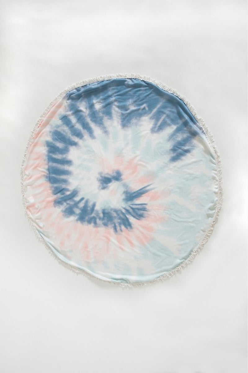 Toalla de playa redonda con efecto tie-dye Dreamland de Justin Taylor