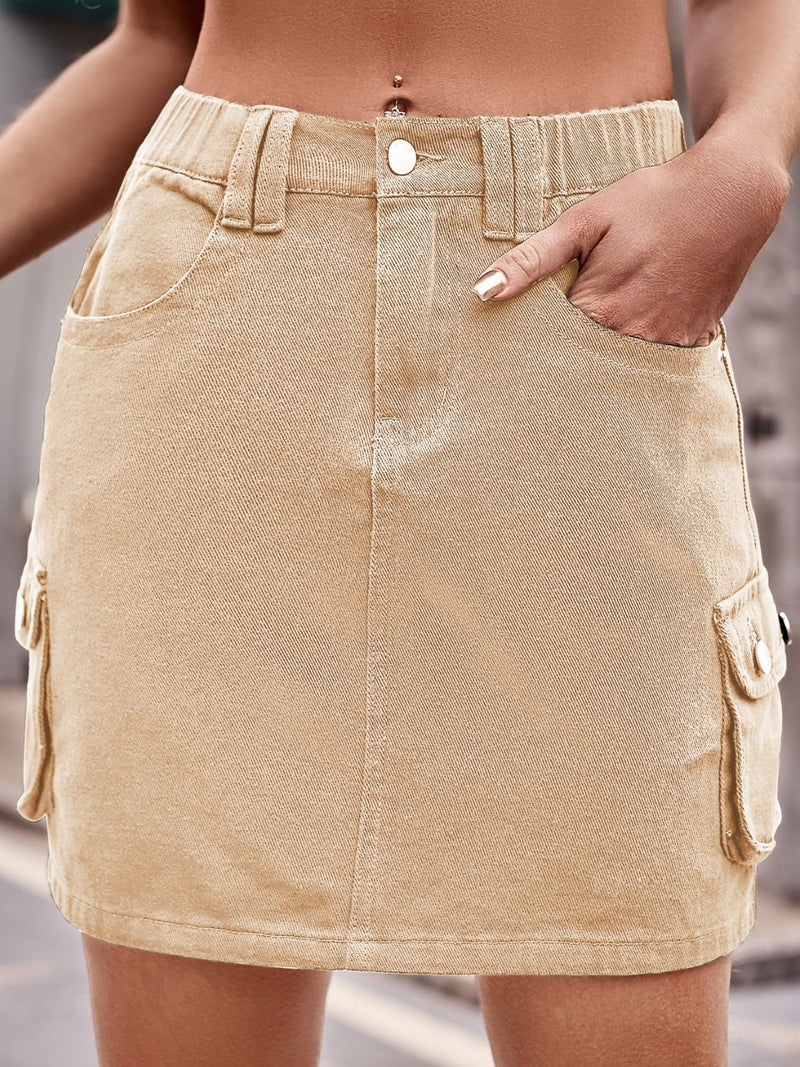 Minijupe en jean avec poches