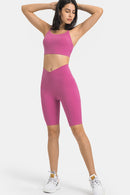 Short de cycliste taille haute avec poches