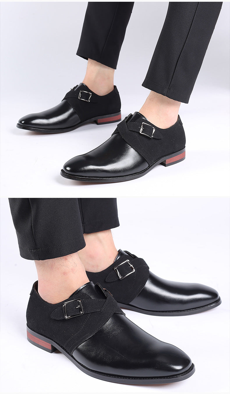 TAC Chaussures Oxford formelles à boucle en similicuir pour homme 