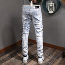 Jean Slim Fit Patchwork Homme 