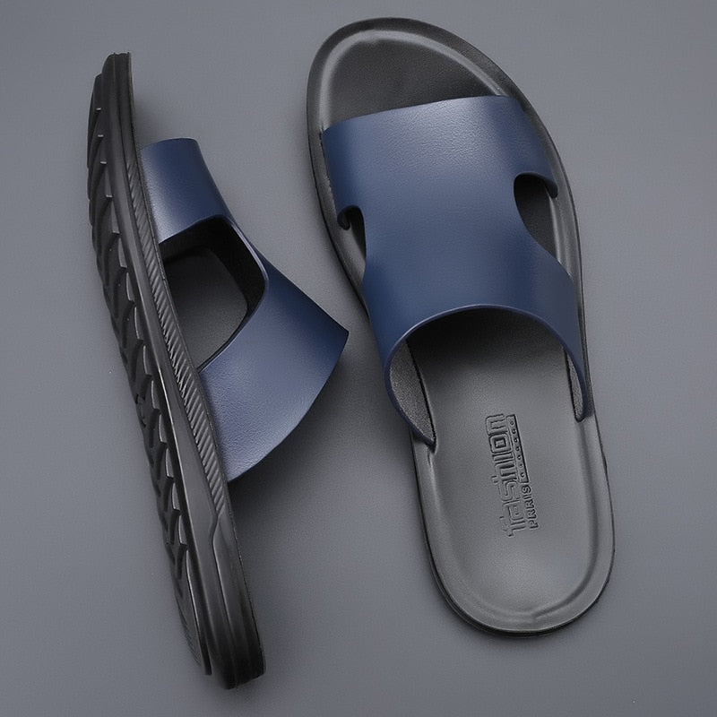 Sandales respirantes en cuir d'été pour hommes