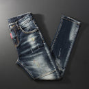 Jeans Streetwear Denim Punk Retro Distressed pour hommes