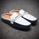 Mocasines sin espalda estilo italiano de piel sintética para hombre