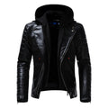 AYBER Fashionista Veste à capuche en similicuir pour homme