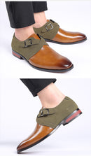 TAC Chaussures Oxford formelles à boucle en similicuir pour homme 