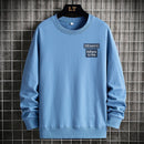 Top de cuello redondo de color sólido de otoño para hombre OEIN