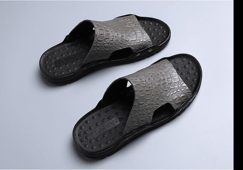 Sandales d'été décontractées en similicuir pour hommes