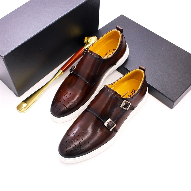 Zapatos planos clásicos de cuero genuino para hombres