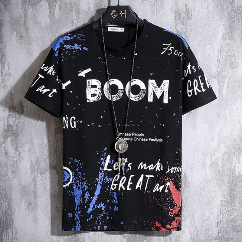 BOOM Men's Summer O-Neck T-Shirt