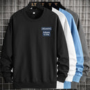 Top de cuello redondo de color sólido de otoño para hombre OEIN