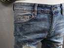 Jean déchiré bleu clair High Street Fashion pour hommes 