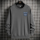 Top de cuello redondo de color sólido de otoño para hombre OEIN