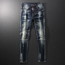 Jeans Streetwear Denim Punk Retro Distressed pour hommes