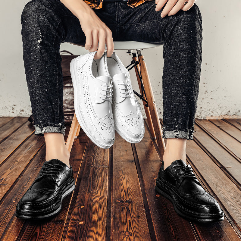 Men's Formal Split Leather Flat Loafers