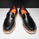 Mocasines británicos de cuero de vaca transpirable para hombre YOM