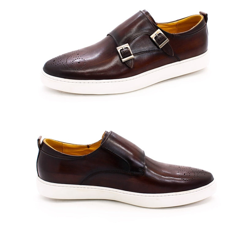 Zapatos planos clásicos de cuero genuino para hombres