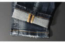 Jeans Streetwear Denim Punk Retro Distressed pour hommes