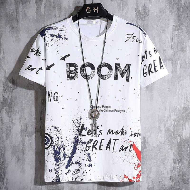 BOOM Men's Summer O-Neck T-Shirt