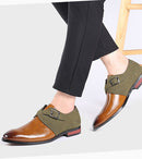 TAC Chaussures Oxford formelles à boucle en similicuir pour homme 