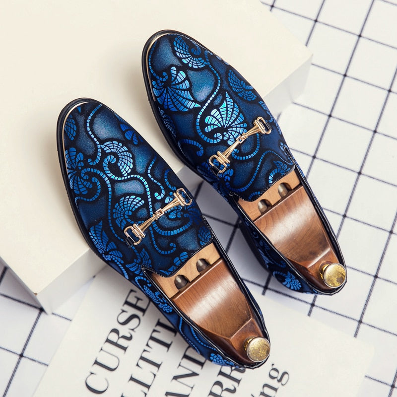 Men's Slip-On Floral Designer Loafers