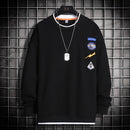 OEIN Sudadera de dos piezas falsa informal para hombre