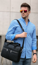 WEIXER Porte-documents en cuir véritable pour homme 