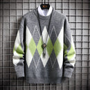 Pull en maille Argyle Fashion pour hommes 