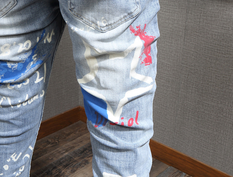 Men's American Street Style Slim Fit Jeans