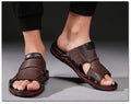 SSX Sandales d'été en cuir véritable pour homme 